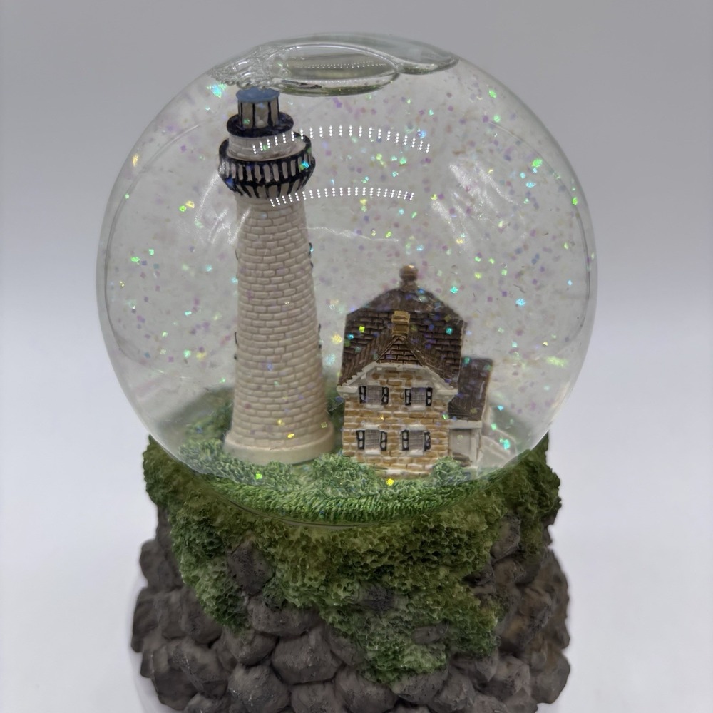 Vintage Westland Lighthouse Themed Snow Globe Musical Tune Georgia On My Mind